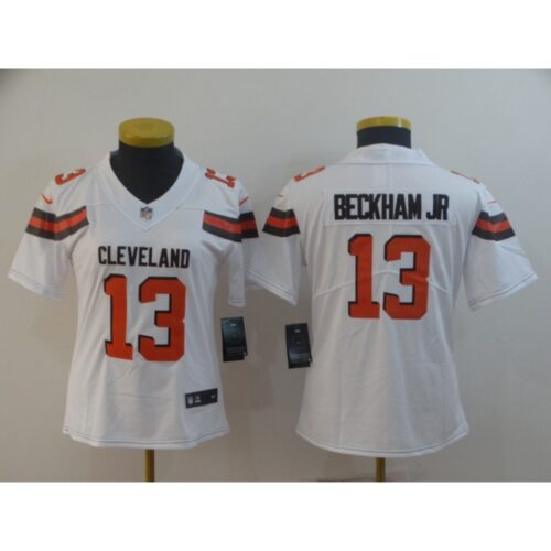 686269c4a69c8_1 Women's Cleveland Browns #13 Odell Beckham Jr. White Vapor Untouchable Limited Stitched NFL Jersey(Run Small)