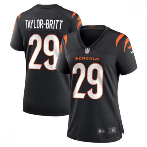 686269de1430d_1 Women's Cincinnati Bengals #29 Cam Taylor-Britt Black Stitched Football Jersey(Run Small)