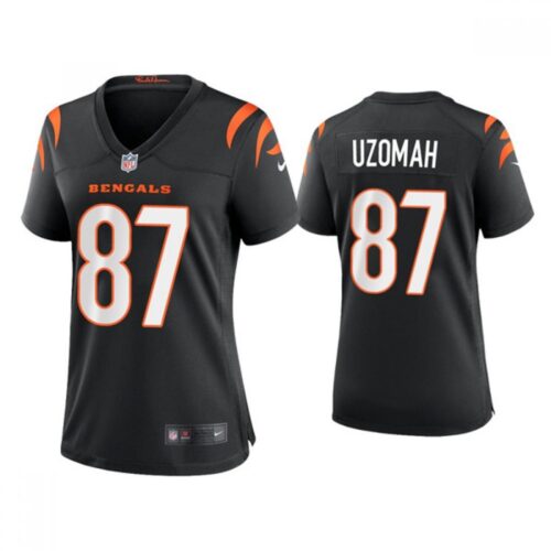 686269f9aabb3_1 Women's Cincinnati Bengals #87 C.J. Uzomah 2021 New Black Vapor Limited Stitched Jersey(Run Small)