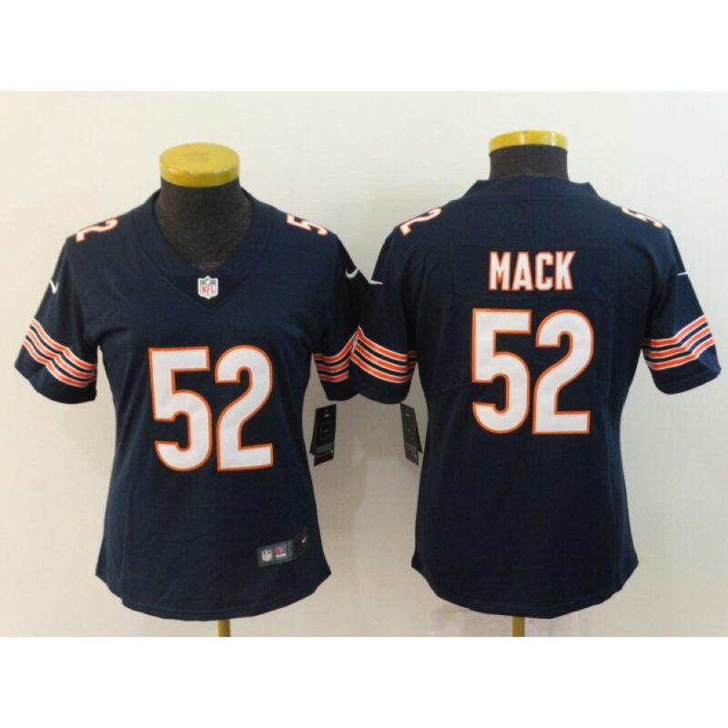68626a172303e_1 Women's Chicago Bears #52 Khalil Mack Navy Blue Vapor Untouchable Limited Stitched NFL Jersey