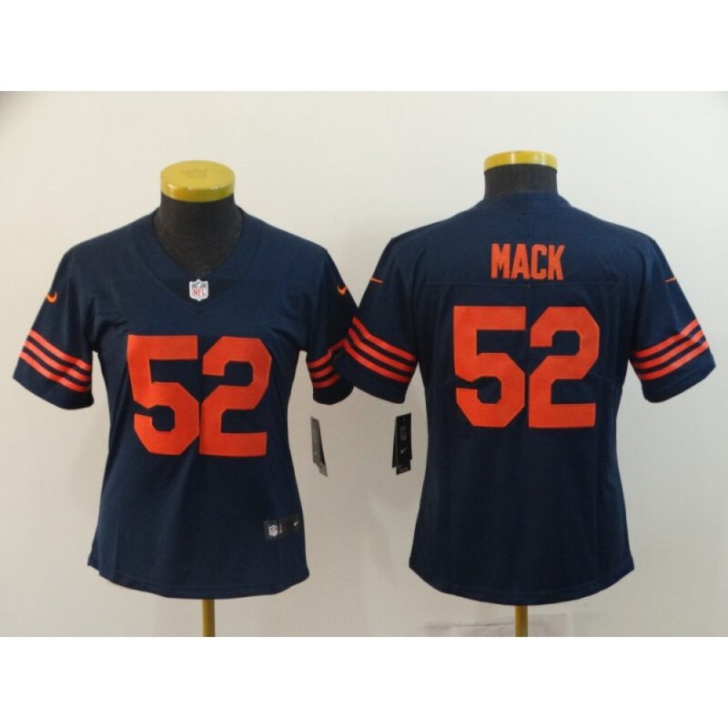 68626a1a26d72_1 Women's Chicago Bears #52 Khalil Mack Navy Vapor Untouchable Limited Stitched NFL Jersey