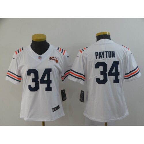 68626a5d9b816_1 Women's Chicago bears #34 Walter Payton White 2019 100th Season Limited Stitched NFL Jersey