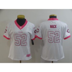 68626a63a1d75_1 Women's Chicago Bears #52 Khalil Mack White/Pink Vapor Untouchable Limited Stitched NFL Jersey(Run Small)