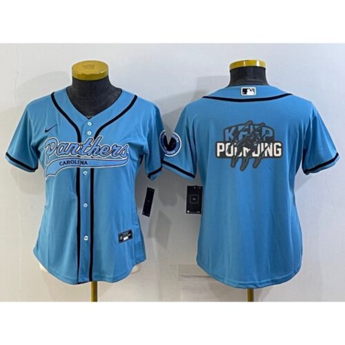 68626a8f1a2f5_1 Women's Carolina Panthers Blue Team Big Logo With Patch Cool Base Stitched Baseball Jersey(Run Small)