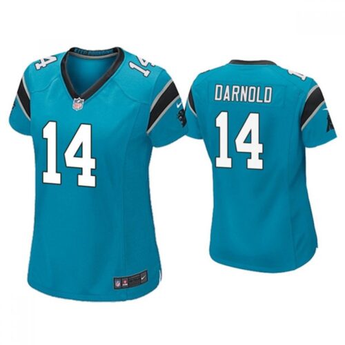 68626a9b74a10_1 Women's Carolina Panthers #14 Sam Darnold Blue Vapor Untouchable Limited Stitched NFL Jersey(Run Small)