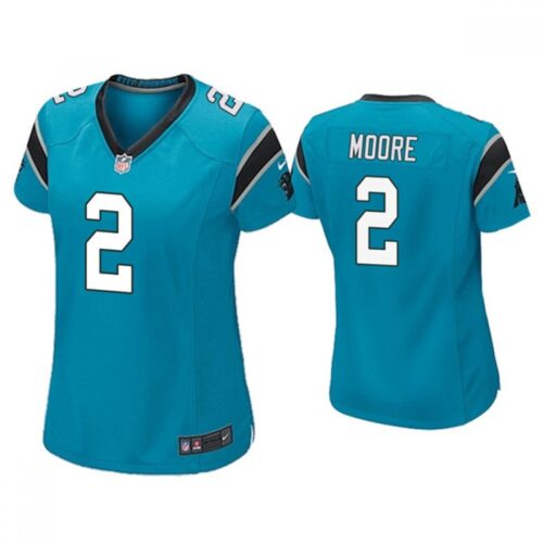 68626a9e838d3_1 Women's Carolina Panthers #2 D.J Moore Blue Vapor Untouchable Limited Stitched NFL Jersey(Run Small)