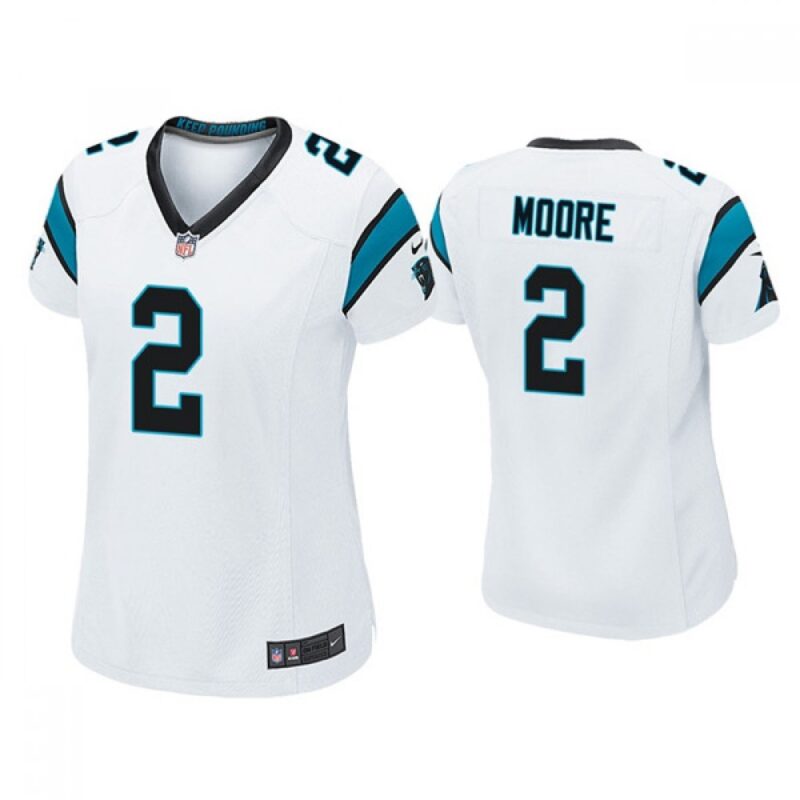 68626abc8f3bb_1 Women's Carolina Panthers #2 D.J Moore White Vapor Untouchable Limited Stitched NFL Jersey(Run Small)