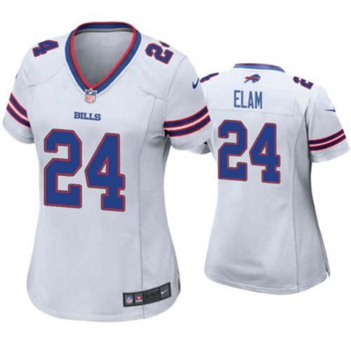 68626b18d40af_1 Women's Buffalo Bills #24 Kaiir Elam White Stitched Football Jersey