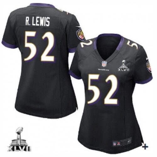 68626b48998e4_1 Women's Baltimore Ravens #52 Ray Lewis Black Alternate With Super Bowl Patch Elite Jersey(Run Small)