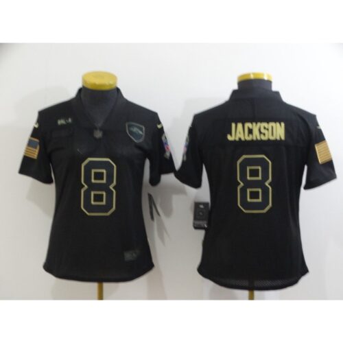 68626b62c07aa_1 Women's Baltimore Ravens #8 Lamar Jackson Black Salute To Service Limited NFL Jersey(Run Small)