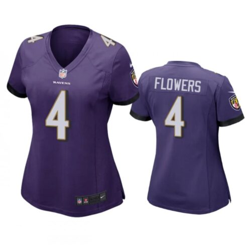 68626b7c22858_1 Women's Baltimore Ravens #4 Zay Flowers Purple Football Jersey(Run Small)