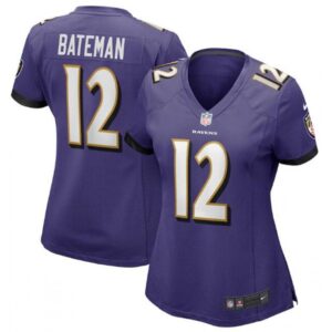 68626b822b0dc_1 Women's Baltimore Ravens #12 Rashod Bateman Purple Vapor Untouchable Limited Football Jersey(Run Small)