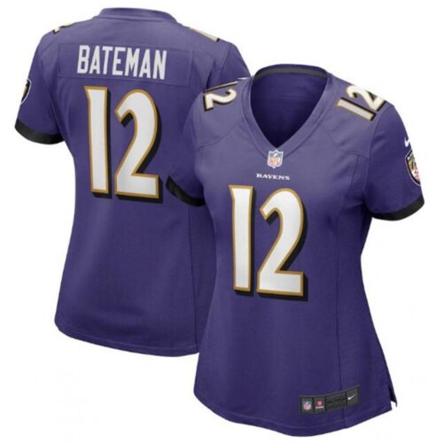 68626b822b0dc_1 Women's Baltimore Ravens #12 Rashod Bateman Purple Vapor Untouchable Limited Football Jersey(Run Small)