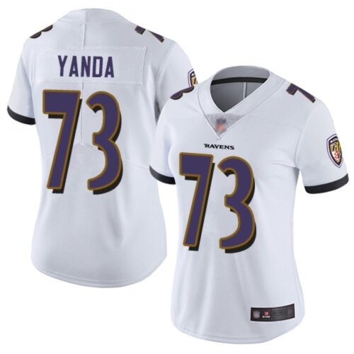 68626b9be53c3_1 Women's Baltimore Ravens #73 Marshal Yanda White Vapor Untouchable Limited NFL Jersey(Run Small)