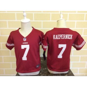 68626d2093ef1_1 Toddler San Francisco 49ers #7 Colin Kaepernick Red Stitched NFL Jersey