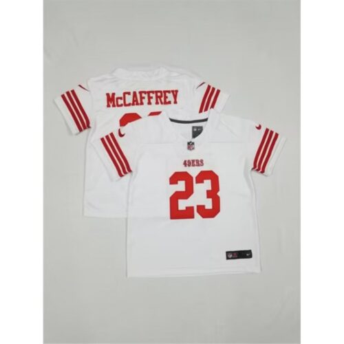 68626d420cfdc_1 Toddlers San Francisco 49ers #23 Christian McCaffrey White Vapor Untouchable Stitched Football Jersey