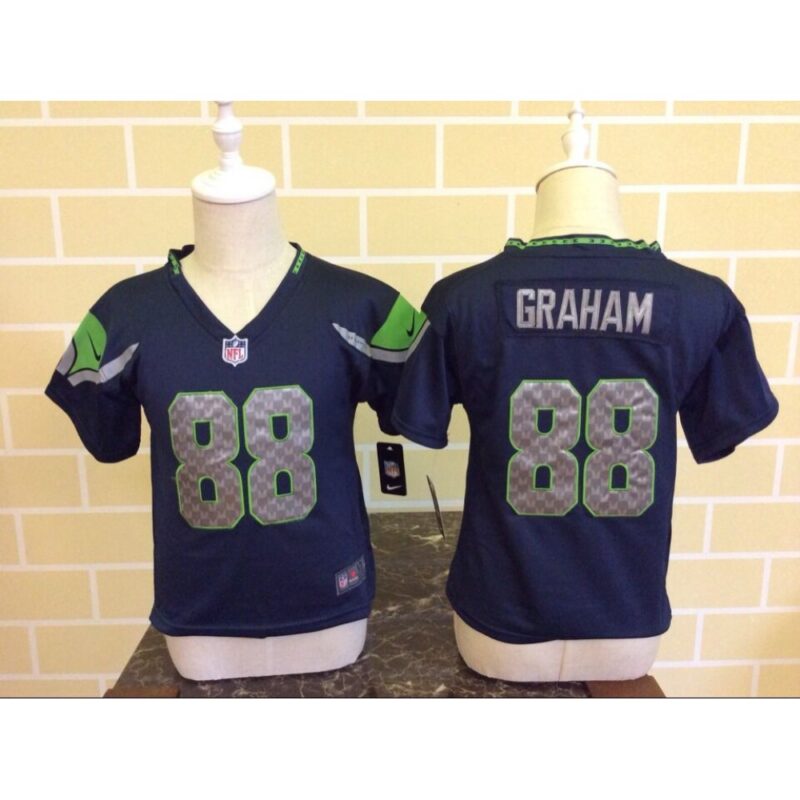 68626d5aebe96_1 Toddler Seattle Seahawks #88 Jimmy Graham Navy Blue Stitched NFL Jersey