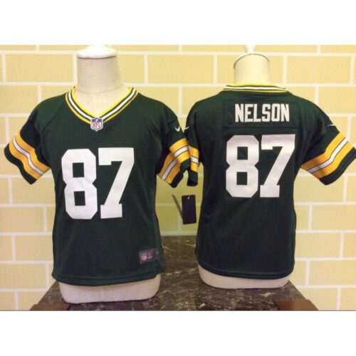 68626d8a58207_1 Toddler Green Bay Packers #87 Jordy Nelson Green Stitched NFL Jersey