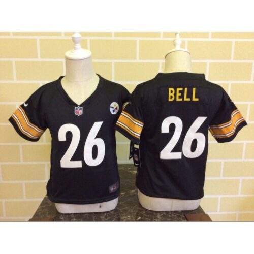 68626e24865fc_1 Toddler Pittsburgh Steelers #26 Le'Veon Bell Black Stitched NFL Jersey