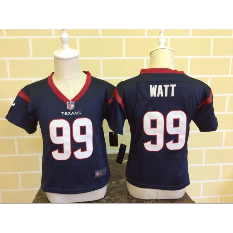 68626e30c0b80_1 Toddler Houston Texans #99 J.J. Watt Navy Blue Stitched NFL Jersey