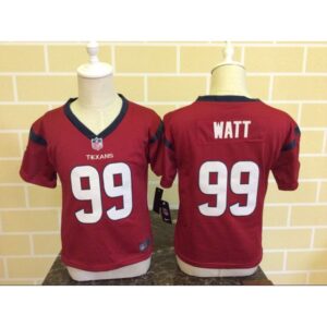 68626e3e5df15_1 Toddler Houston Texans #99 J.J. Watt Red Stitched NFL Jersey