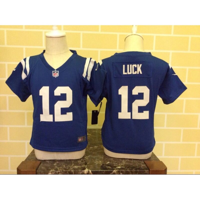 68626e4789d77_1 Toddler Indianapolis Colts #12 Andrew Luck Blue Stitched NFL Jersey