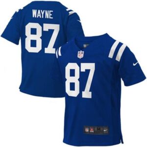 68626e4de184c_1 Toddler Colts #87 Reggie Wayne Royal Blue Team Color Stitched NFL Elite Jersey