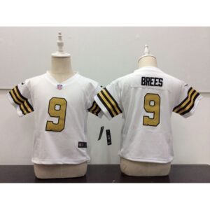 68626e742ff2e_1 Toddler New Orleans Saints #9 Drew Brees White Stitched NFL Jersey