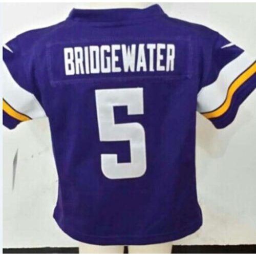 68626ebae8aef_1 Toddler Vikings #5 Teddy Bridgewater Purple Team Color Stitched NFL Elite Jersey