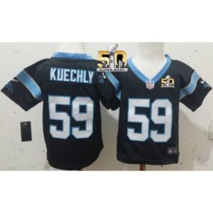 68626ecce29e2_1 Toddler Panthers #59 Luke Kuechly Black Team Color Super Bowl 50 Stitched NFL Elite Jersey