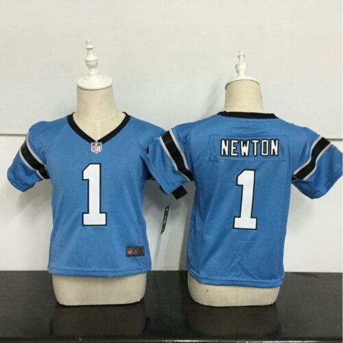 68626ecfdc845_1 Toddler Carolina Panthers #1 Cam Newton Light Blue Stitched NFL Jersey