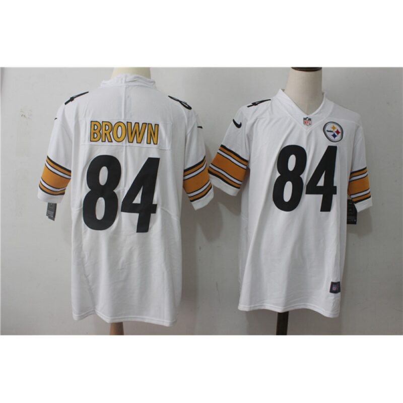 68626f72423a6_1 Men's Pittsburgh Steelers #84 Antonio Brown White Stitched NFL Vapor Untouchable Limited Jersey