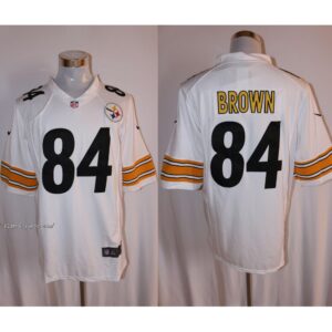 68626f7737ad1_1 Men's Pittsburgh Steelers #84 Antonio Brown White Stitched NFL Limited Jersey