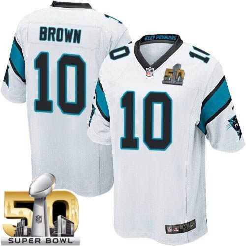 68626f9527793_1 Panthers #10 Corey Brown White Super Bowl 50 Youth Stitched NFL Elite Jersey