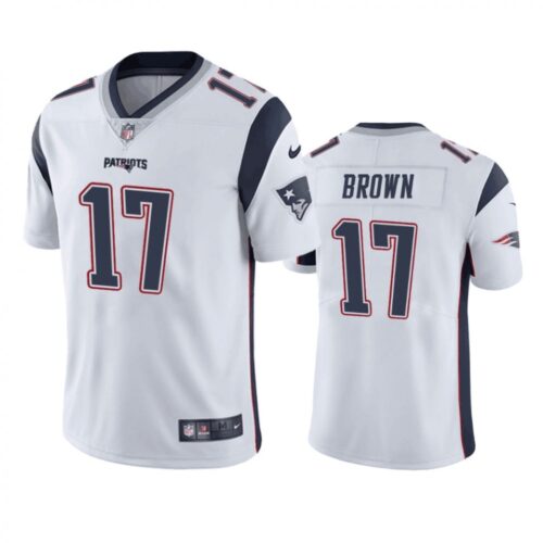 68626fa6d74d9_1 Men's New England Patriots #17 Antonio Brown White Limited Stitched NFL Jersey