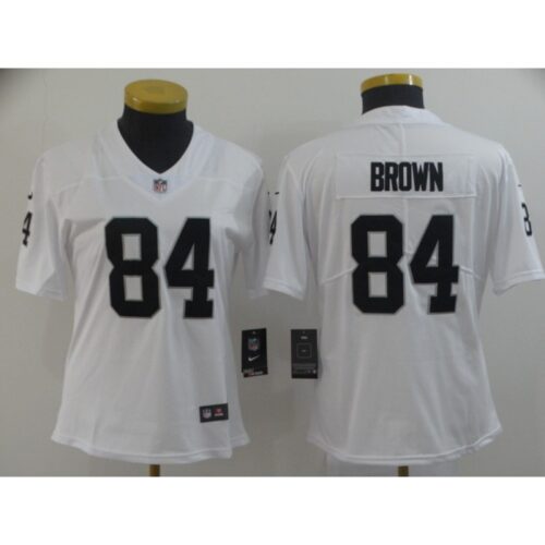 68626fd58487d_1 Women's Oakland Raiders #84 Antonio Brown White Vapor Untouchable Limited Stitched NFL Jersey(Run Small)