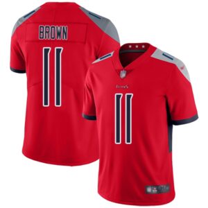 68626ffc90aed_1 Men's Tennessee Titans #11 A.J. Brown Red Stitched Inverted Legend Jersey