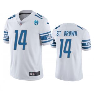 6862704f2eff8_1 Men's Detroit Lions #14 Amon-Ra St. Brown White 2023 90th Anniversary Vapor Untouchable Limited Stitched Jersey