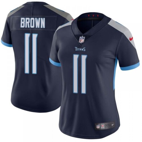 686271141dbbf_1 Women's Tennessee Titans #11 A.J. Brown Navy Vapor Untouchable Limited Stitched Jersey(Run Small)