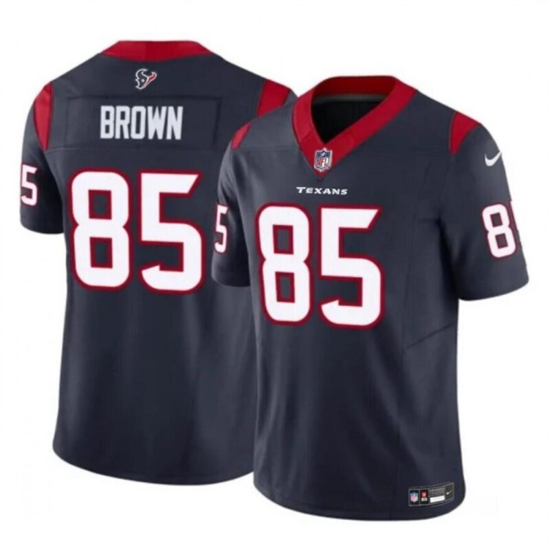 68627157d2a9a_1 Men's Houston Texans #85 Noah Brown Navy 2023 F.U.S.E Vapor Untouchable Stitched Football Jersey