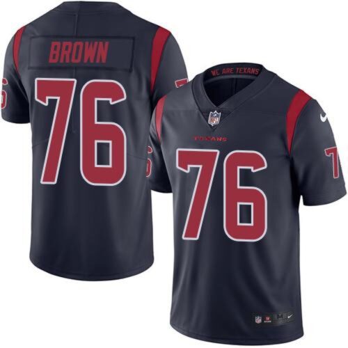 6862715b0e5e5_1 Texans #76 Duane Brown Navy Blue Men's Stitched NFL Limited Rush Jersey