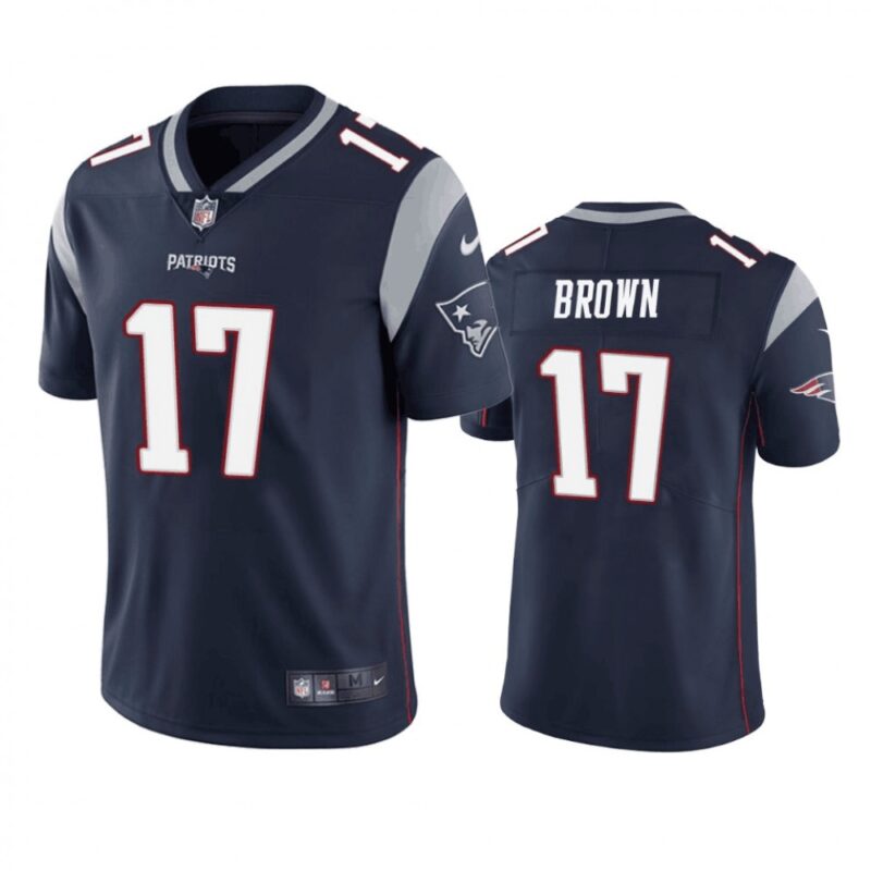 6862717a63aa5_1 Men's New England Patriots #17 Antonio Brown Navy Limited Stitched NFL Jersey