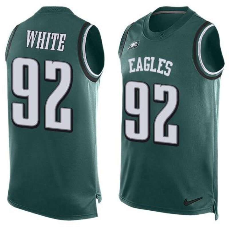 6862723d4ae7b_1 Eagles #92 Reggie White Midnight Green Team Color Men's Stitched NFL Limited Tank Top Jersey