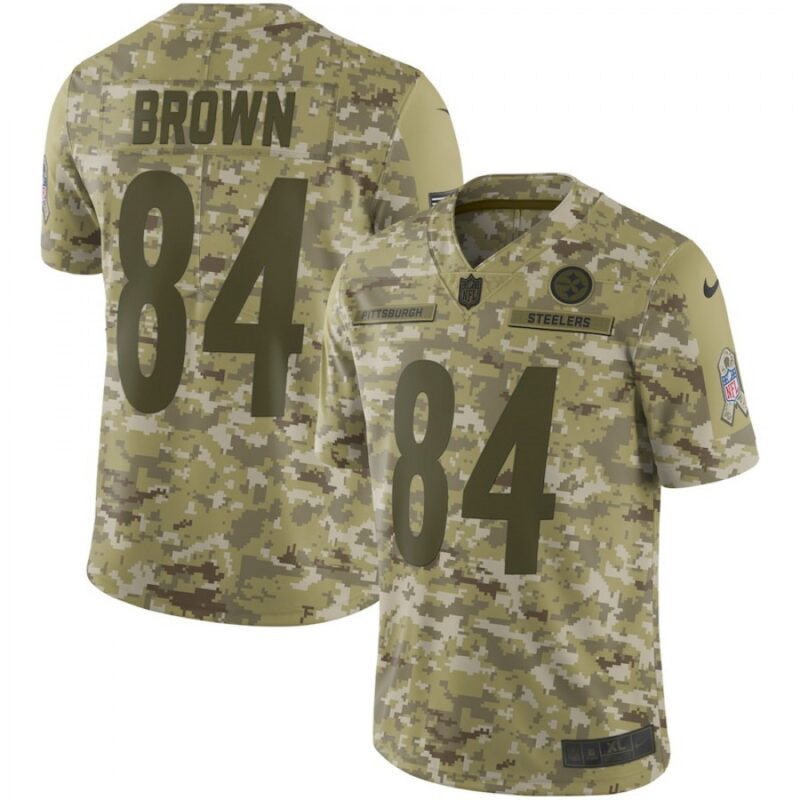 686272a3676ca_1 Men's Pittsburgh Steelers #84 Antonio Brown 2018 Camo Salute to Service Limited Stitched NFL Jersey