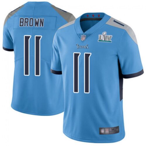 686272b53ff9e_1 Men's Tennessee Titans #11 A.J. Brown Super Bowl LIV Blue Vapor Untouchable Stitched NFL Jersey