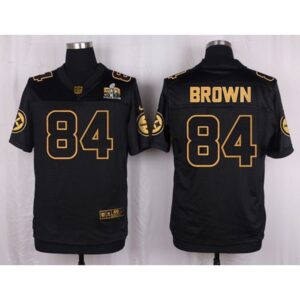686273c8e8e11_1 Steelers #84 Antonio Brown Black Men's Stitched NFL Elite Pro Line Gold Collection Jersey