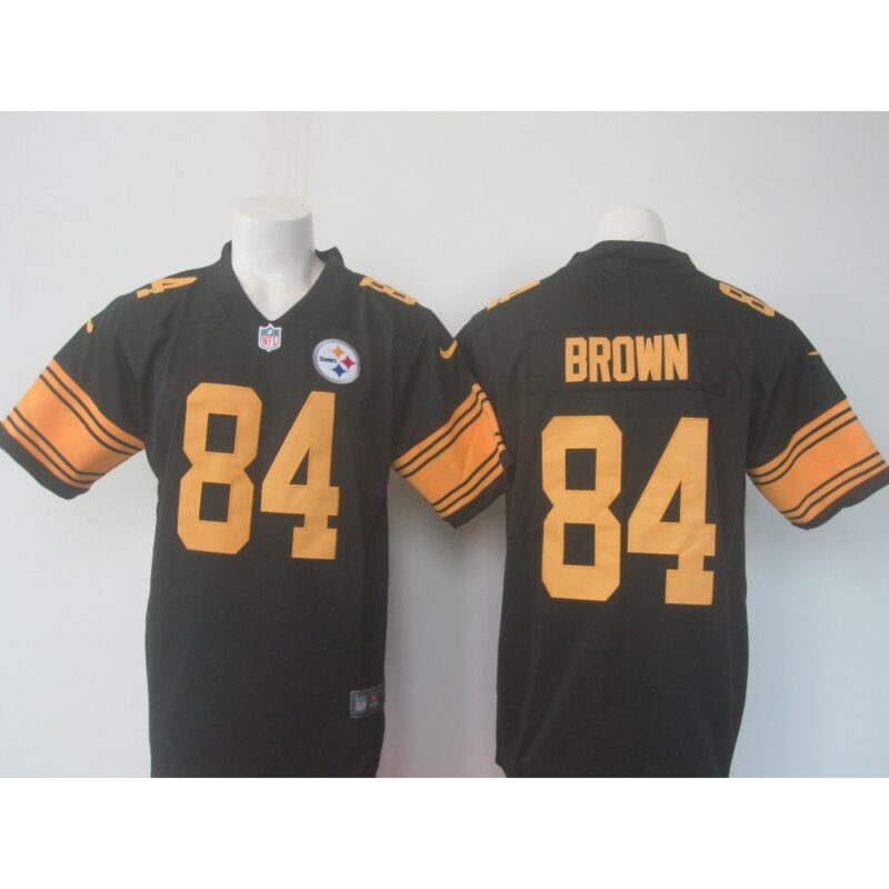 686273dab4c39_1 Men's Steelers #84 Antonio Brown Black Limited Rush Stitched NFL Jersey
