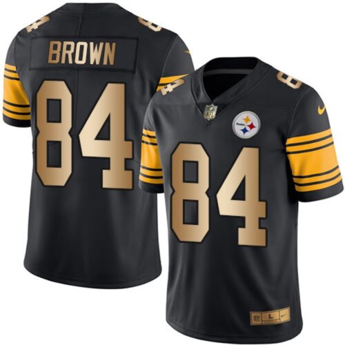 686273e536e71_1 Steelers #84 Antonio Brown Black Men's Stitched NFL Limited Gold Rush Jersey