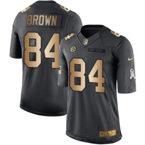 686273f33f8f7_1 Steelers #84 Antonio Brown Black Men's Stitched NFL Limited Gold Salute To Service Jersey