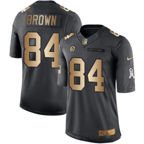 686273f33f8f7_1 Steelers #84 Antonio Brown Black Men's Stitched NFL Limited Gold Salute To Service Jersey